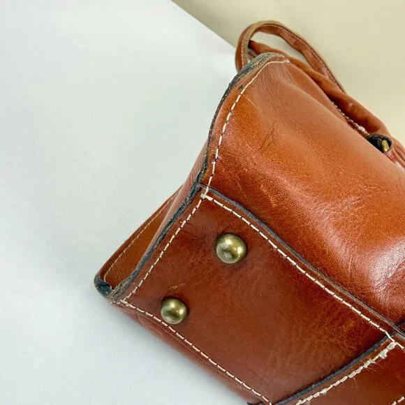 EUC Patricia Nash Vienna Tan/Brown Leather Satchel Bag - Picture 8 of 14